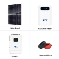 Sistema de Energía Solar de 12KW con Batería de Litio, Controlador MPPT Híbrido, Kit Completo con Inversor, Paneles, Cables, Sistema de Respaldo para Toda la Casa
