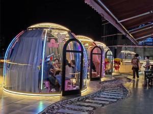 Foldable Capsule Mobile House Trade <strong>2</strong> Bedroom Plastic Ballon Bubble Party Pc Bubble House Prefab Villa Houses Luxury <strong>Tent</strong> - Product Image 2