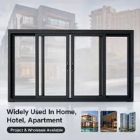 Ventana Corredera de Aluminio con Vidrio Templado Low-E Moderno, Resistente a Impactos de Huracanes, para Renovación de Casas y Villas de Lujo