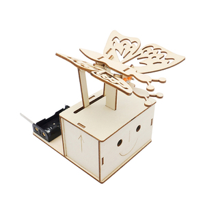 Kit de Ciencia de insectos de madera 2025, Kit de artesanía de <span class=keywords><strong>mariposa</strong></span> biónica eléctrica Diy, juego educativo de tallo para niños. - Product Image 2