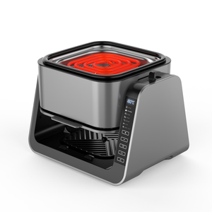 Top 10 tốt nhất Nồi chiên không khí tùy chỉnh nhà bếp dầu miễn phí không dính 2 trong 1 Glass Nồi chiên không khí với nướng hàng đầu - Product Image 6