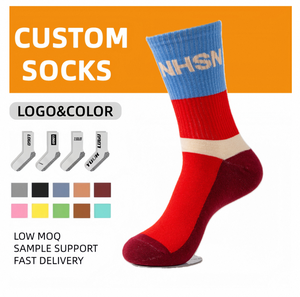 Sample Available Trendy Breathable Fabric High Elastic Cotton Blend Knitted Crew Jacquard <strong>Socks</strong> <strong>for</strong> <strong>Gym</strong> Session Cycling - Product Image 1