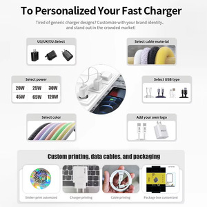 Sạc GaN chất lượng cao, tùy chỉnh, hai cổng USB-C PD 45W, sạc siêu nhanh QC3.0, phích cắm Úc, dành cho điện thoại <span class=keywords><strong>iPhone</strong></span> 16, 15, 14 - Product Image 5