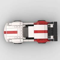 Compatible avec les briques de marque, voiture de course MOC, assemblage éducatif, bricolage, jouets de construction pour enfants, plastique ABS