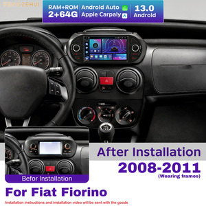 Autoradio Android 13 da 7 Pollici 2+64GB per <span class=keywords><strong>Fiat</strong></span> <span class=keywords><strong>Fiorino</strong></span> 2008-2011, CarPlay, Android Auto, GPS, WiFi, BT, SWC, 2Din, Lettore Video e Musica per Auto - Product Image 1