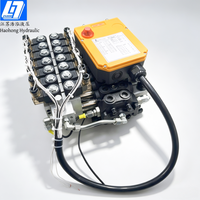 Haohong DCV60 60 litres/min 7 bobines Télécommande Manuelle & Électro-hydraulique Vanne de commande directionnelle sectionnelle hydraulique