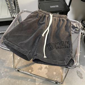 Service OEM de logo personnalisé, vêtements de sport pour hommes, vêtements décontractés amples, imprimés, streetwear, toile vintage lavée, nylon/coton, séchage rapide - Product Image 1