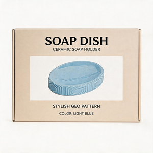 <span class=keywords><strong>Portasapone</strong></span> in Ceramica Geometrico Moderno Ecologico con Logo Personalizzato, Supporto Decorativo Ovale per Sapone da <span class=keywords><strong>Bagno</strong></span> e <span class=keywords><strong>Doccia</strong></span> - Product Image 5