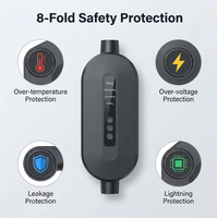 Boîtier de chargeur EV étanche, câble de charge EV portable avec indicateur lumineux d'état
