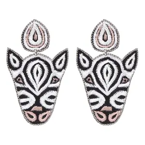 Pendientes de cuentas de semillas de ganchillo hechos a mano 2021, joyería de moda Multicolor de alta calidad para mujer para fiesta y regalo - Product Image 1