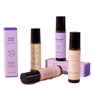 Huile à base de plantes naturelle personnalisée pour soulager les migraines et les maux de tête, odeur naturelle, mélange d'aromathérapie, huile essentielle Roll Ball - Product Image 1