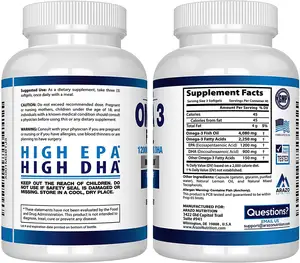 Healthcare Supplement Deep Sea Fish Oil 1000mg Omega 3 Fish Oil Capsules