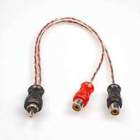 Adaptateur RCA en Y 1 vers 2, câble répartiteur audio pour voiture à paire torsadée, 2 RCA femelles vers 1 RCA mâle