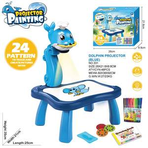 Nieuwe Dieren Projector Projectie Schilderij Tafel Met Muziek Educatieve Kunst Projector Speelgoed Kids Led Tekening Speelgoed - Product Image 2