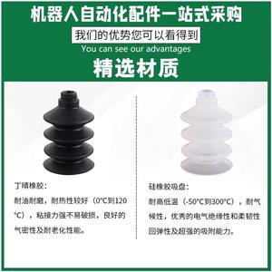 Ventouse industrielle simple en silicone ZP2-06J 09J B10J 14J B15J 16J B25J B30J pour la manipulation du verre - Product Image 5