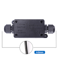 Boîte de connexion électrique extérieure IP66 FSH710, boîte de jonction étanche à deux voies avec bornier