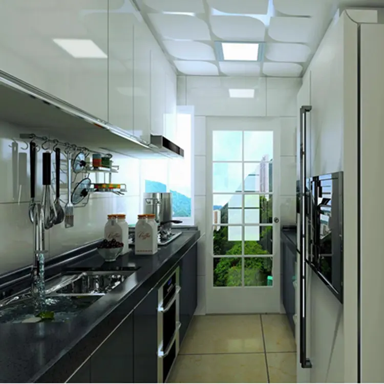 Kerala price apartment use small white lacquer kitchen cabinet