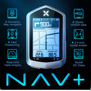 XOSS NAV Plus, Computadora para Ciclismo con GPS, Pantalla LCD de 2.4 Pulgadas con Retroiluminación Automática, Velocímetro Inalámbrico Ant+, Odómetro, Resistente al Agua IPX7, Compatible con Todas las Bicicletas - Product Image 2