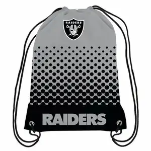 High Quality custom Oakland Raiders Drawstring Makeup Backpack Bag Sport Gym Backpack