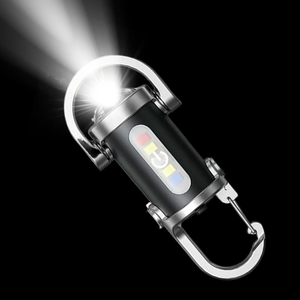 Linterna de llavero recargable por USB – Luz de trabajo LED COB, tamaño de bolsillo, base magnética, gancho – Luz de advertencia de emergencia para Campi - Product Image 5