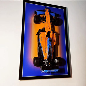 Blocchi di costruzione di auto sportive personalizzati cornice per bambini regali di natale incorniciato muro arti sport auto galleria Mart - Product Image 4