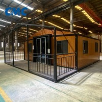 CIMIC Maison conteneur préfabriquée isolée et extensible de haute qualité de 20 pieds avec structure en acier galvanisé, capacité 35 personnes