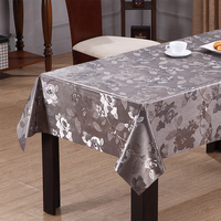 Nappe en PVC Métallique Cuivre Floral RNPT avec Support Tissé, Imperméable et Résistante à la Chaleur pour Table de Restaurant