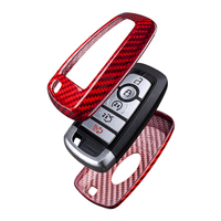 Housse de clé de voiture en carbone pour Ford Edge Mondeo Mustang, étui de clé en fibre de carbone, coque de clé, accessoire intérieur de voiture
