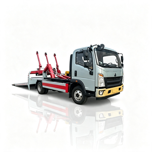 HOWO 3-5 Ton Fully Landed <b>Flatbed</b> Tow <b>Truck</b> | 4X2 Hydraulic Road Rescue Wrecker <b>Truck</b> - Product Image 1