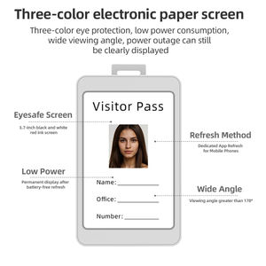 Identificación Electrónica Inteligente para Empleados de Oficina sin Papel, con Navegación GPS y Función 'Encuentra Mi Dispositivo', Identificación de Trabajo de Plástico con Pantalla de Tinta Electrónica para iOS - Product Image 4