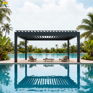 Pergola motorisée en aluminium <span class=keywords><strong>pour</strong></span> l'extérieur, auvent <span class=keywords><strong>pour</strong></span> l'ombre du soleil, <span class=keywords><strong>abri</strong></span> contre la pluie, balcon, <span class=keywords><strong>piscine</strong></span> - Product Image 2
