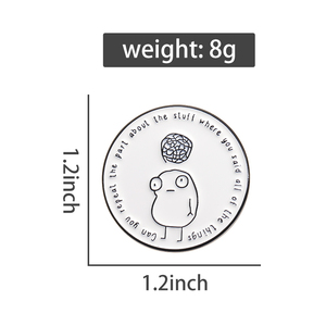 Pin esmaltado para amantes de los gatos, broches con cita divertida, alfileres de solapa para salud mental, insignias bonitas para perros para bolsas de ropa, venta al por mayor - Product Image 6