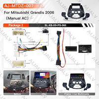 Écran multimédia de voiture 12,3 pouces, panneau radio de voiture, façade stéréo, lien miroir, tableau de bord pour Mitsubishi Grandis 2006 (AC manuel)
