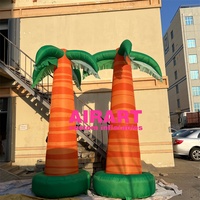 Palmier gonflable de 6 mètres de haut pour la décoration d'événements de fête de plage, palmier gonflable géant personnalisé
