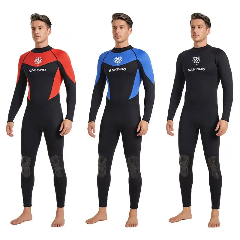 3Mm Neopreen Eendelig Zwemmen Snorkelen Surfen Pak Duikpak Mannen Lange Mouw Wetsuit