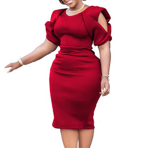 Vestidos de Verano para Mujer, Talla Grande, Estilo Bodycon, Elegantes para Oficina, Manga Corta, con Aberturas, a la Moda - Product Image 4