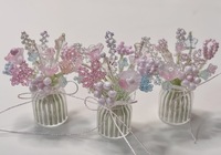 Mini bouquet de fleurs fait main, breloque de sac pour événements créatifs, cadeaux de Noël et du Nouvel An, accessoires souvenirs, vente en gros pour boutiques