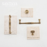 Poignées de meubles Santaya en laiton brossé antique massif, poignées de cuisine, poignées de tiroir de chambre à coucher, boutons de placard