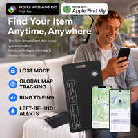Tarjeta Localizadora de Equipaje y Cartera Compatible con Google Find Hub y Apple Find My, Recargable, Certificada por MFi, Ultrafina e Inteligente para Tarjetas de Crédito