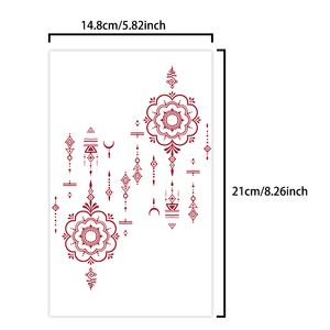 CG hand bemalte schöne braune Mode kosmetische Qualität Körper Arm Henna Vorlage Exquisite Wasser transfer temporäre Tattoo Aufkleber - Product Image 6