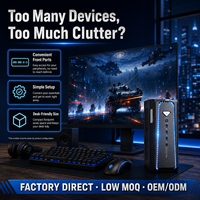 Mini PC AMD RTX 5070 12G DDR5 64GB NVMe con Refrigeración Líquida AIO, WiFi 6, BT 5.2, Ultra Compacto, B760, Silencioso