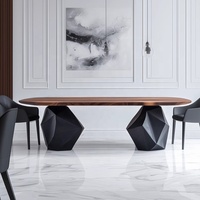 Table de salle à manger moderne et minimaliste de style nordique Mobilier haut de gamme en bois massif Design créatif pour la maison ou l'hôtel