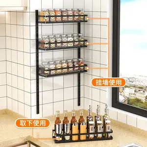 Portaspezie multifunzionale in metallo di buona qualità con montaggio a parete a più livelli - Product Image 3