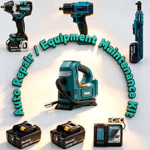 Kit de Herramientas Inalámbricas de 18V para Mantenimiento de Automóviles, Compatible con el Juego de Cuatro Piezas <span class=keywords><strong>Makita</strong></span>, Incluye Bomba de Aire y Llave de Trinquete de 3/8 Pulgadas - Product Image 1