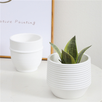 Vente en gros de jardinières succulentes pour décoration de balcon Pots de fleurs décoratifs pour jardin et éléphant en ciment blanc