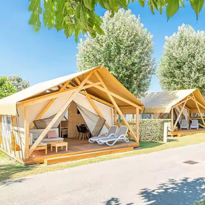 Carpa <span class=keywords><strong>de</strong></span> Camping <span class=keywords><strong>de</strong></span> Lujo Estilo Safari <span class=keywords><strong>con</strong></span> Poste <span class=keywords><strong>de</strong></span> Acero, Casa <span class=keywords><strong>de</strong></span> <span class=keywords><strong>Campaña</strong></span> para Glamping al Aire Libre - Product Image 4