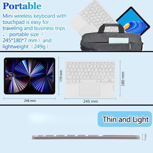 Teclado Alemán Árabe <span class=keywords><strong>Qwertz</strong></span>, Teclado Bluetooth para Teléfono Inteligente, Teclado Bluetooth con Luz para iPad - Product Image 2