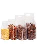 Sachet Doypack mat anti-fuite à fond plat octogonal scellé avec fermeture éclair en CPP, transparent, de qualité alimentaire, pour noix et café