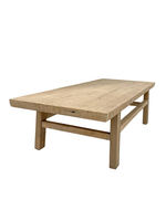Table basse centrale en bois massif récupéré, style ferme chinoise, écologique, vieilli, vintage, ancien, sculpté