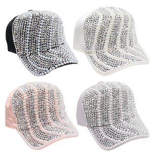 Custom Shiny Rhinestone Twill 5-Panel Cotton Baseball <b>Cap</b> Bows Double Breasted Buckle-Adult Unisex Spring/<b>Summer</b> Dad Hat Custom - Product Image 1